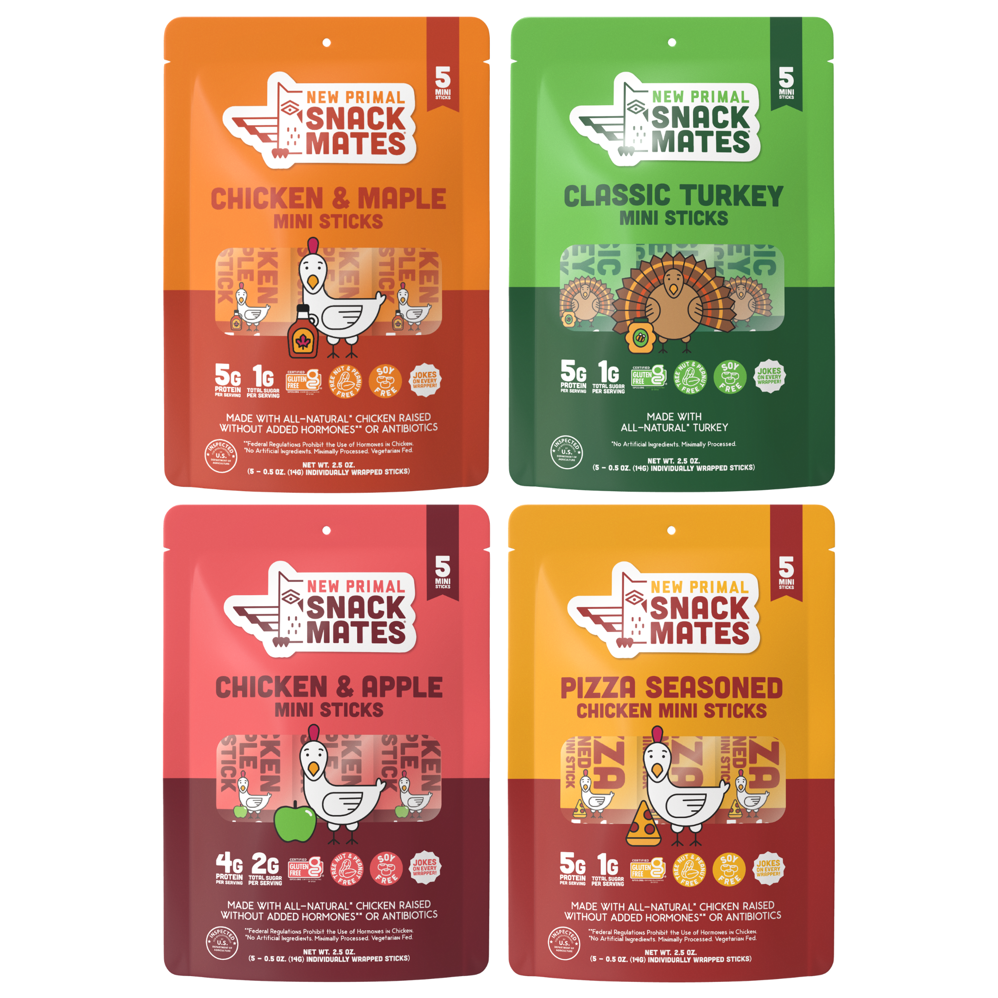 Snack Mates Mini Meat Sticks Bundle (4 Packs, 20 Mini Sticks Snack Mates Mini Meat Sticks Bundle (4 Packs, 20 Mini Sticks