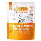 Snack Mates Chicken & Maple Mini Meat Sticks Value Pack, All-Natural Chicken (15 Mini-Sticks)