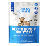 Snack Mates Beef & Honey Mini Meat Sticks Value Pack (15 Mini-Sticks)