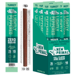 Lightly Peppered Turkey Meat Sticks, All-Natural Turkey, Zero Sugar (20 Sticks)