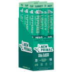 Packaging of New Primal turkey sticks with green and white design.