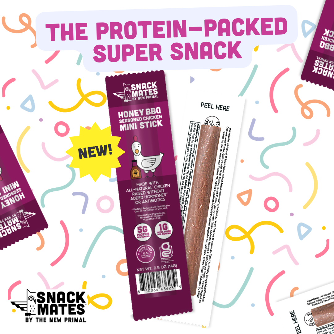 Snack Mates Honey BBQ Seasoned Chicken Stick (8 Packs, 40 Mini-Sticks)