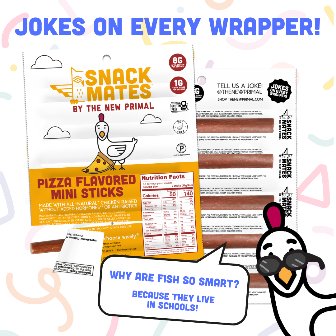 Snack Mates Chicken Pizza Mini Meat Sticks, All-Natural Chicken (8 Packs, 40 Mini-Sticks)