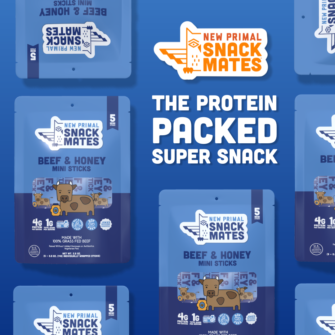Snack Mates Beef & Honey Mini Meat Sticks, (8 Bags , 40 Mini-Sticks)