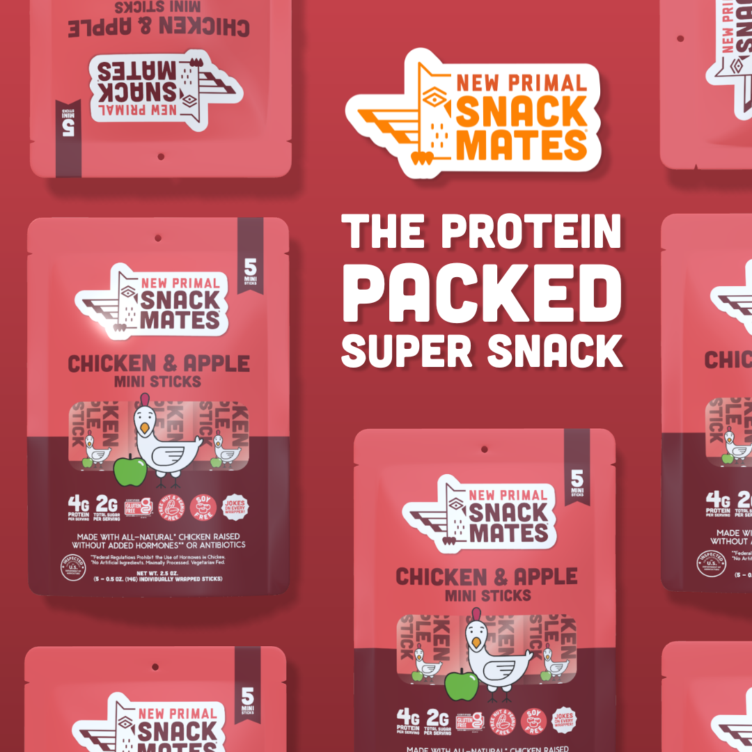 Snack Mates Chicken and Apple Mini Meat Sticks, All-Natural Chicken (8 Packs, 40 Mini-Sticks)