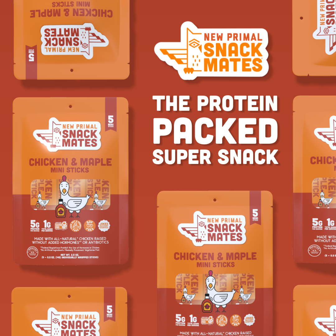 Snack Mates Chicken & Maple Mini Meat Sticks, All-Natural Chicken (8 Packs, 40 Mini-Sticks)