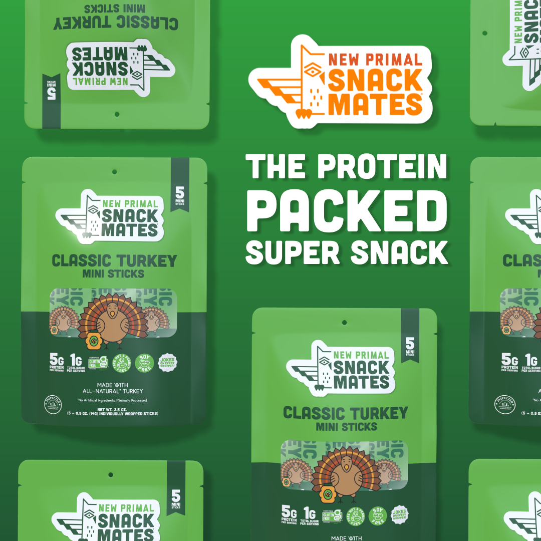Snack Mates Classic Turkey Mini Meat Sticks, All-Natural Turkey (8 Packs, 40 Mini-Sticks)