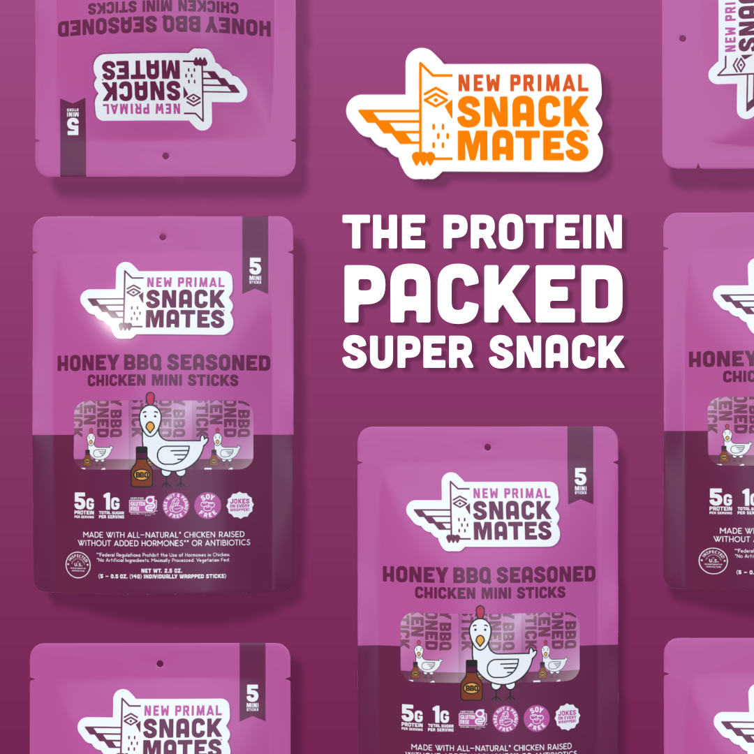 Snack Mates Honey BBQ Seasoned Chicken Stick (8 Packs, 40 Mini-Sticks)