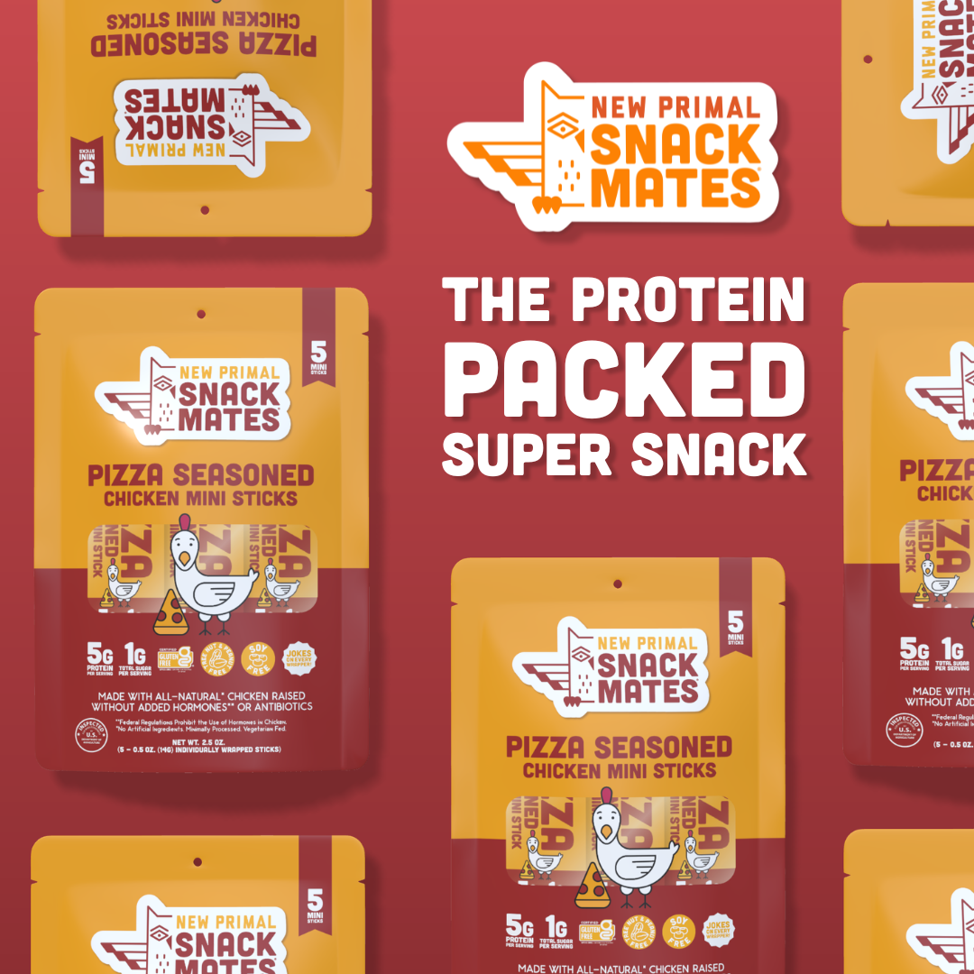 Snack Mates Chicken Pizza Mini Meat Sticks, All-Natural Chicken (8 Packs, 40 Mini-Sticks)