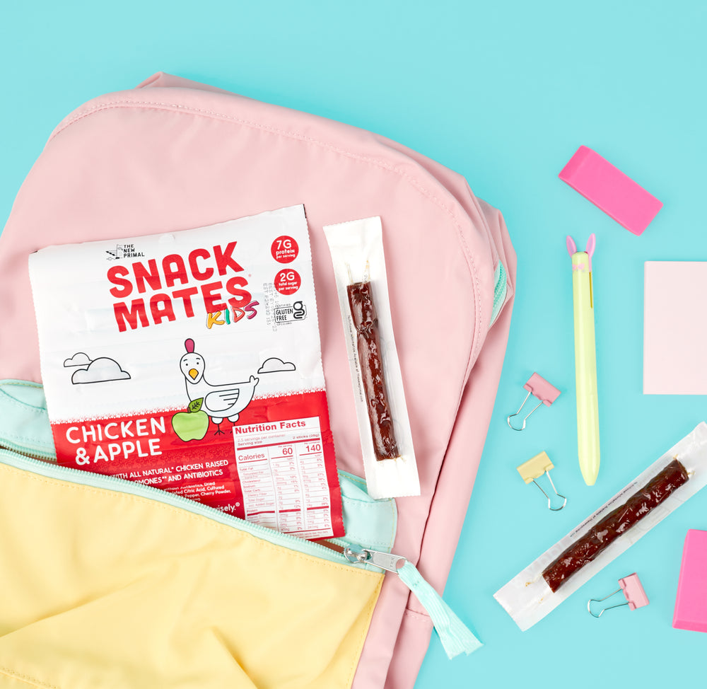 Snack Mates Chicken and Apple Mini Meat Sticks, All-Natural Chicken (8 Packs, 40 Mini-Sticks)